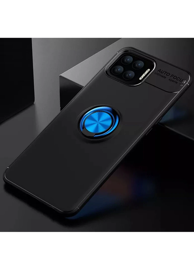 TPU чохол ColorRing під магнітний утримувач (opp) для Oppo A73 Чорний / Синій (is_00000040302_5) Deen (250499193)