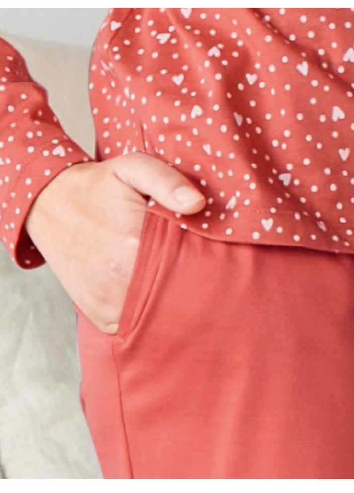 Теракотова всесезон жіноча піжама лонгслив + брюки Esmara