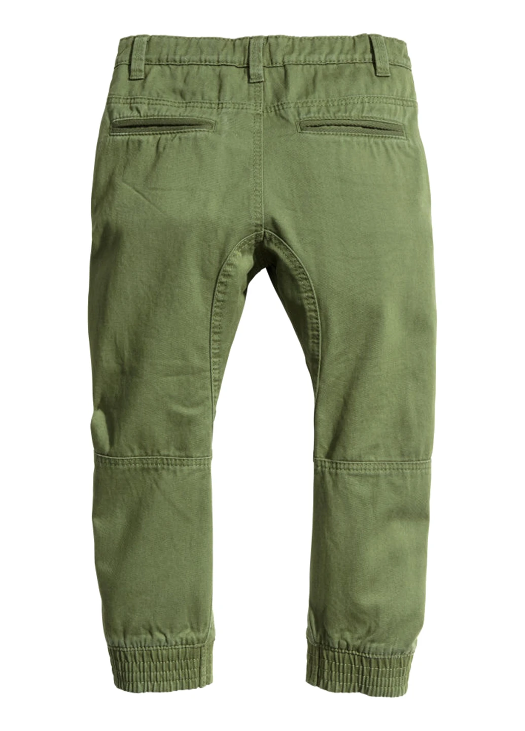 Оливковые кэжуал демисезонные брюки зауженные H&M