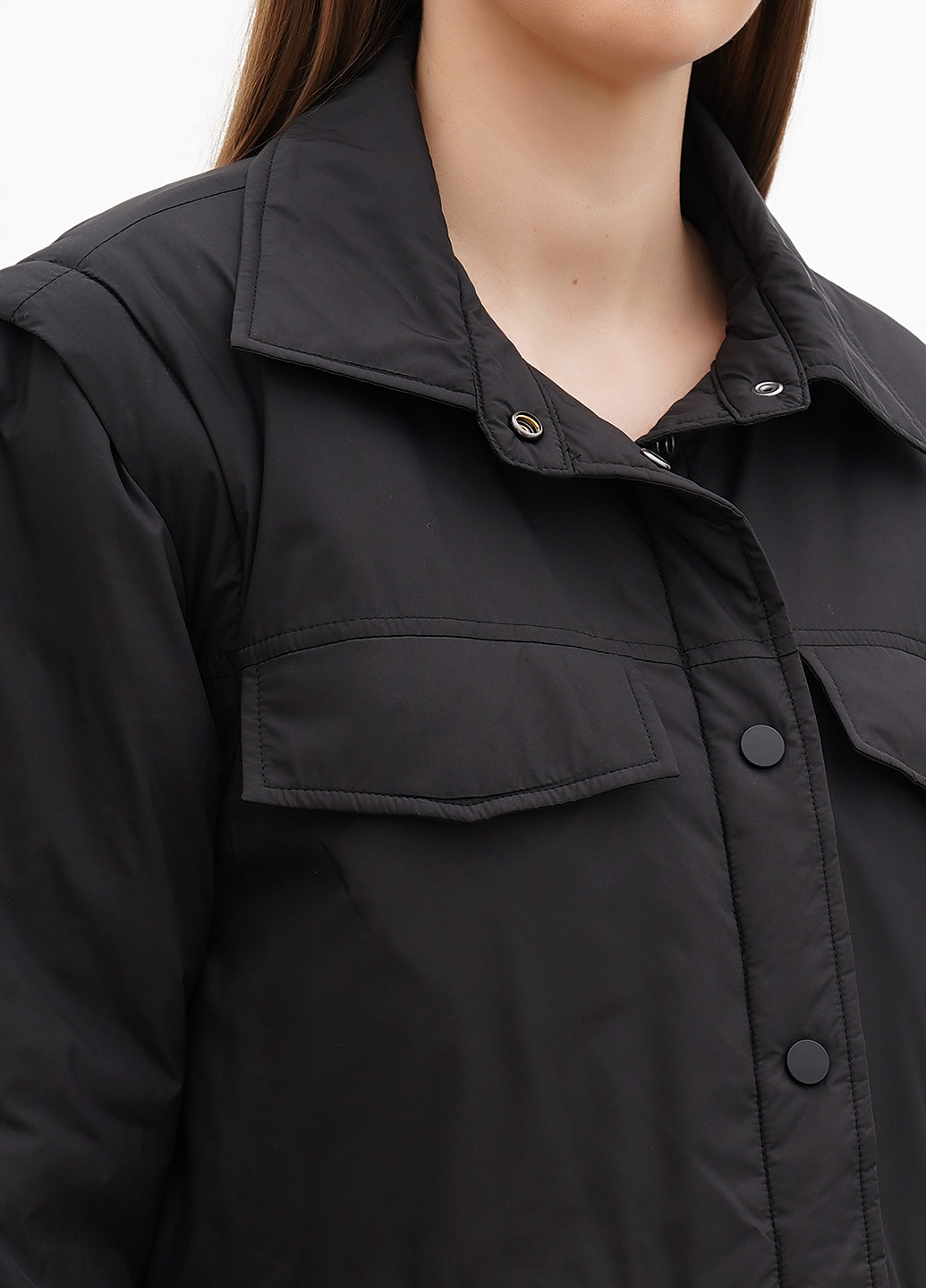 Чорна демісезонна куртка куртка-трансформер Tom Tailor