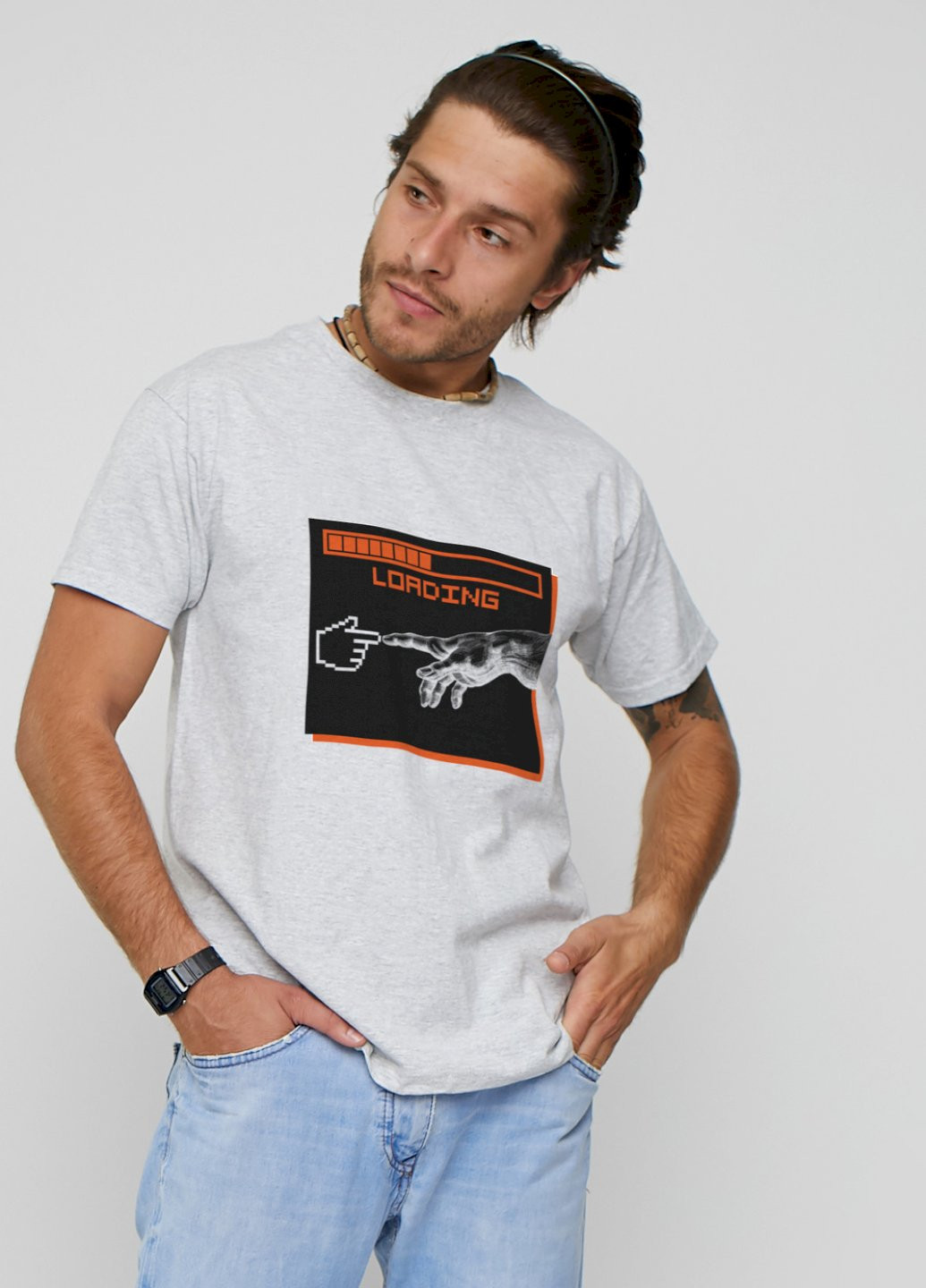 Сіра футболка чоловіча YAPPI