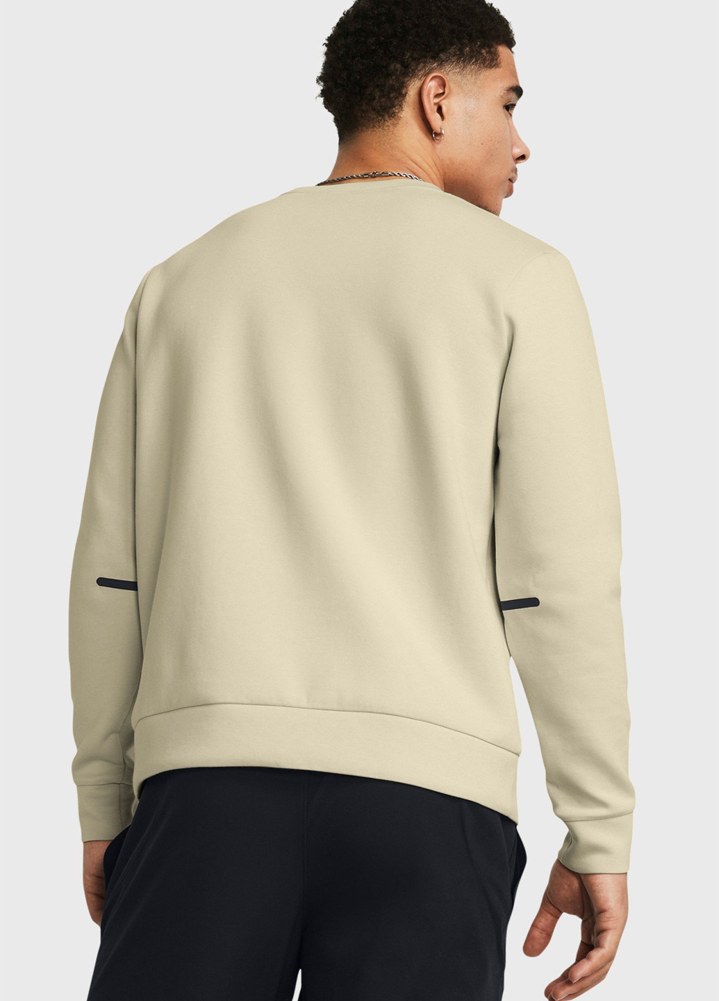 Бежевый свитшот Under Armour логотип светоотражающие детали (306853465)
