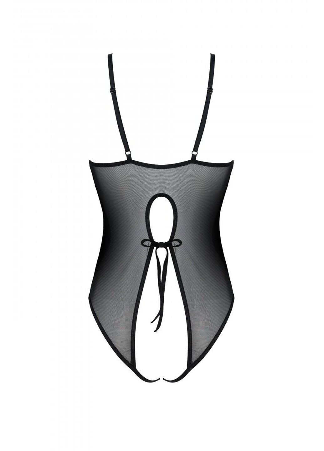 Боді з ажурним декором та відкритим кроком Ursula Body white XXL/XXXL — Passion (255459589)