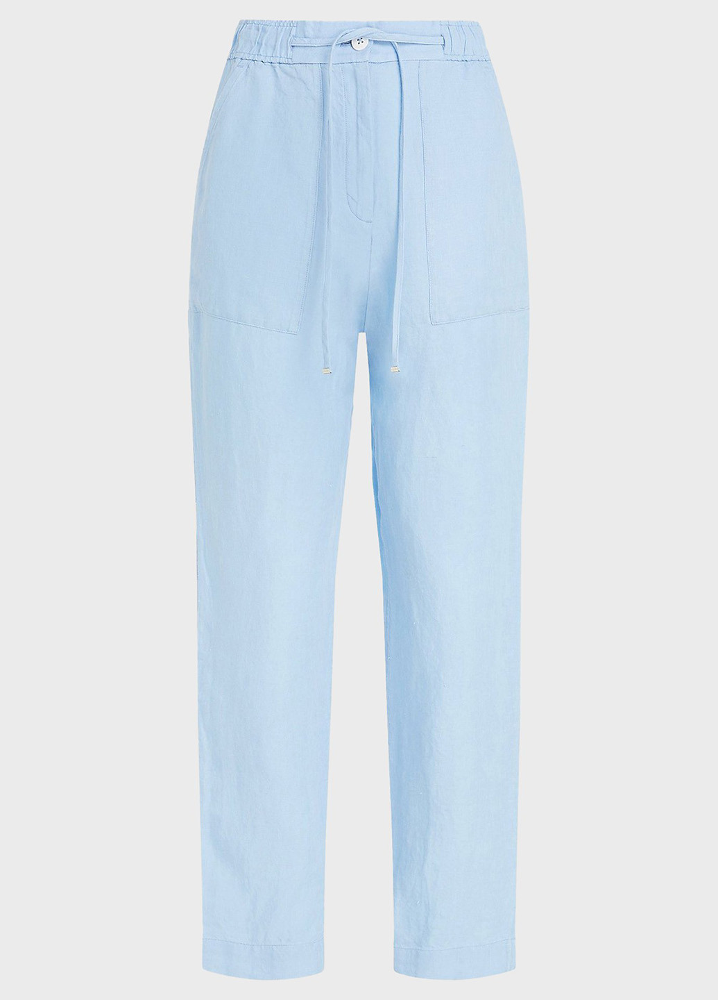 Голубые кэжуал летние прямые брюки Tommy Hilfiger