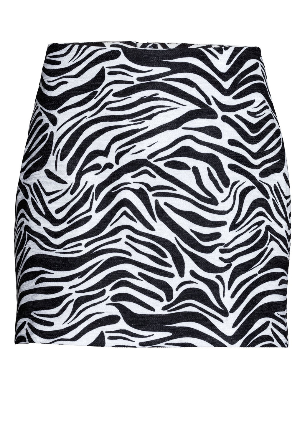 Черная кэжуал зебра юбка H&M