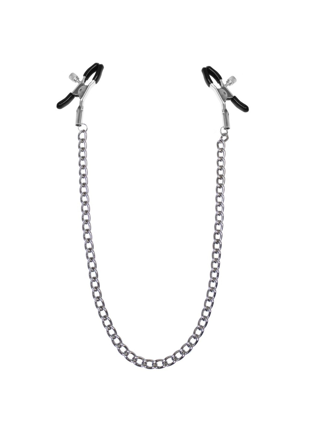 Зажимы для сосков с цепочкой - Nipple clamps Classic, серебро/черный Feral Feelings (252383139)