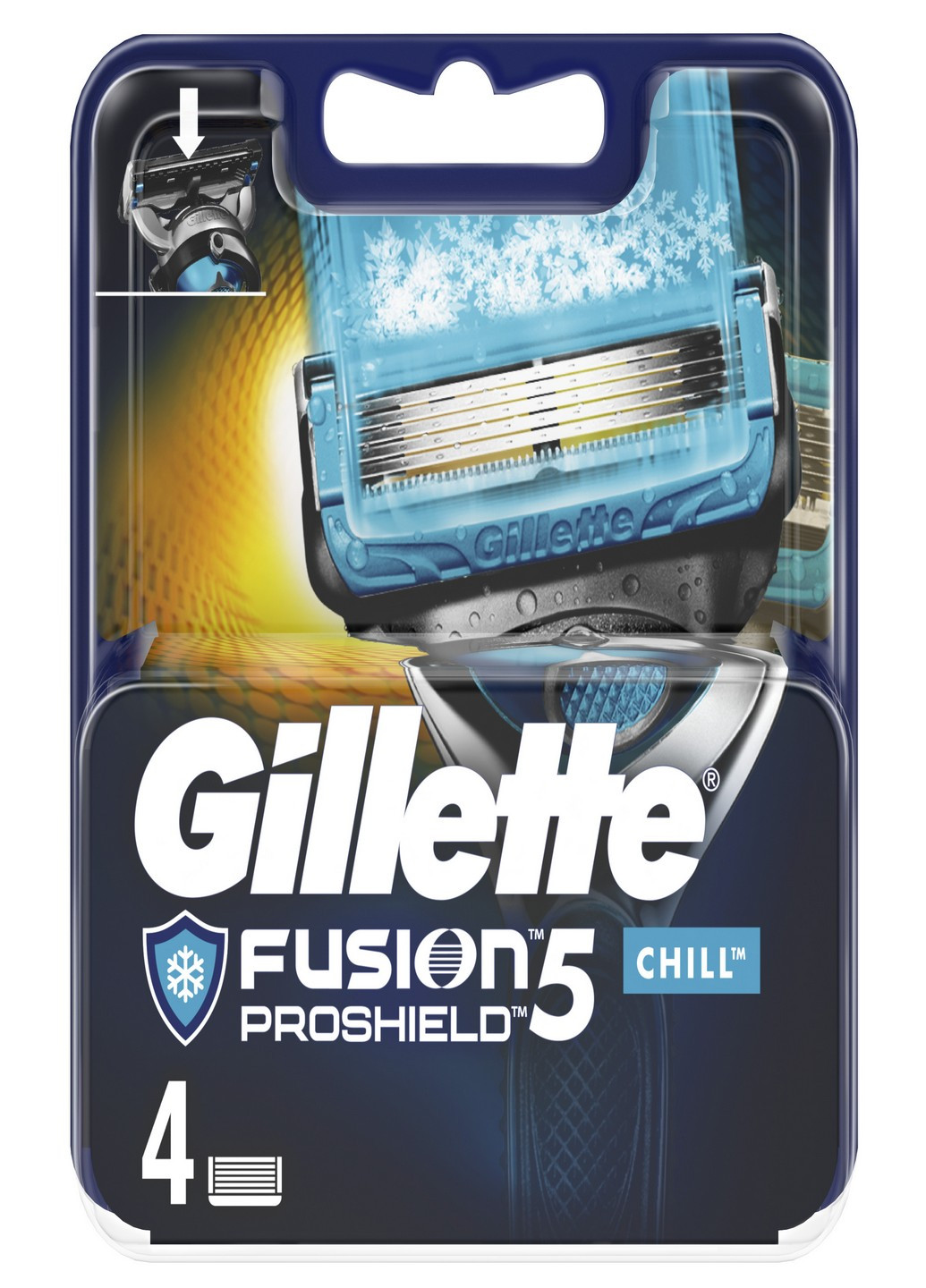 Змінні Касети Для Чоловічої Бритви Fusion ProShield Chill, 4 шт. Gillette (192341893)
