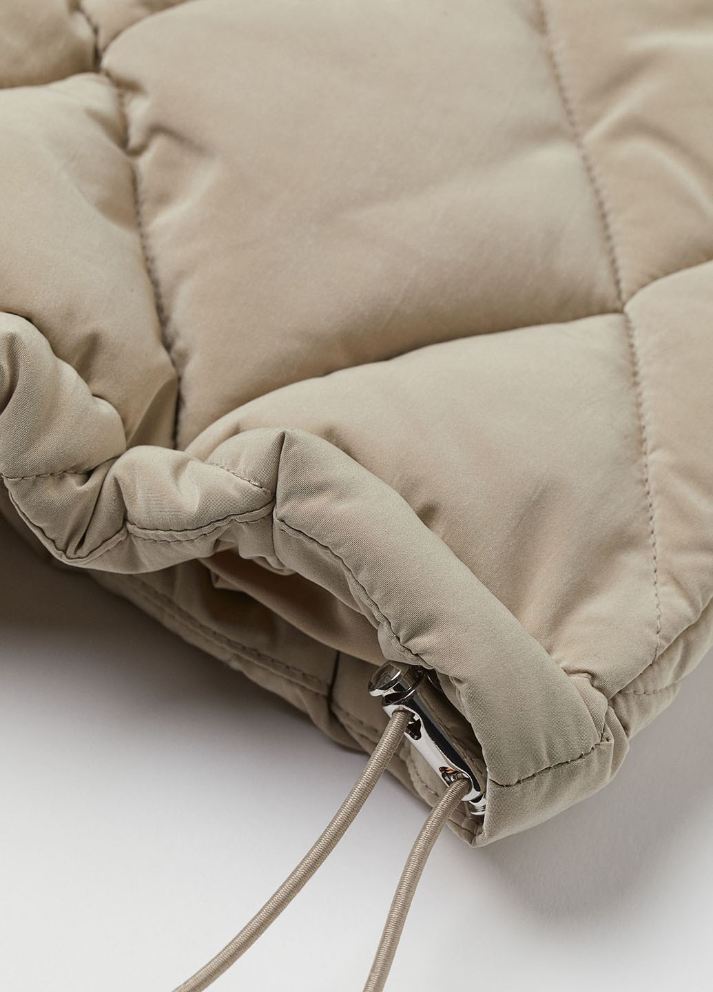 Бежевая демисезонная куртка подовжена вільного крою H&M