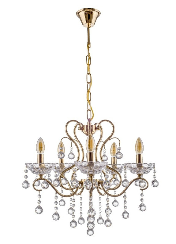 Люстра свічка підвісна кришталева класична BCL-666S/5 E14 FGD Brille (253887342)