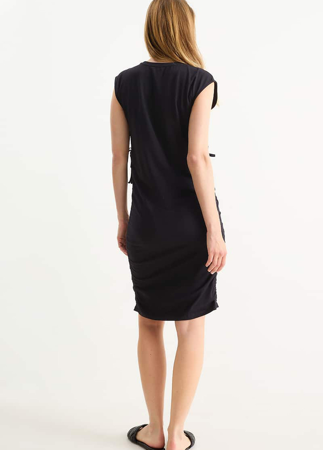 Черное кэжуал платье для беременных платье-футболка C&A однотонное