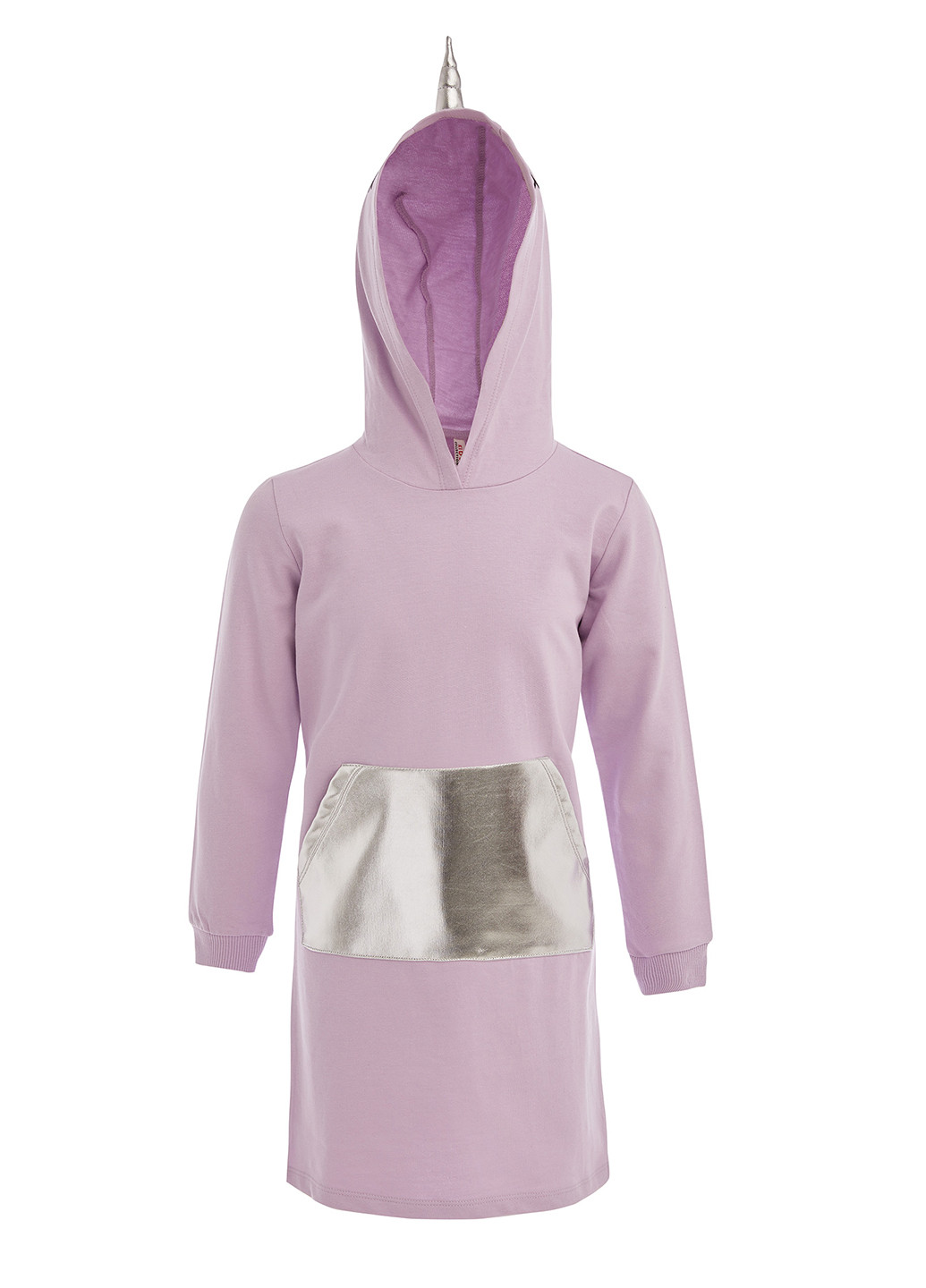 Светло-фиолетовое кэжуал платье платье-худи DeFacto
