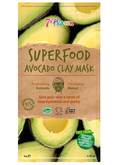 Глиняна маска з авокадо Superfood Avocado Clay Mask 7th Heaven (250117083)