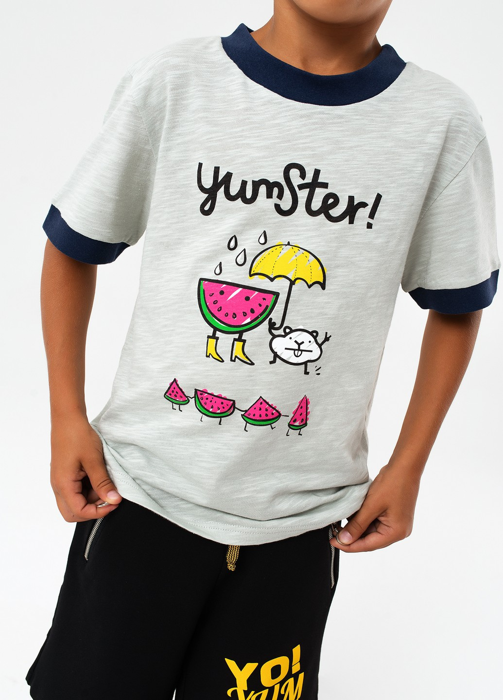 Комбинированная летняя футболка Yumster Watermelon White футболка