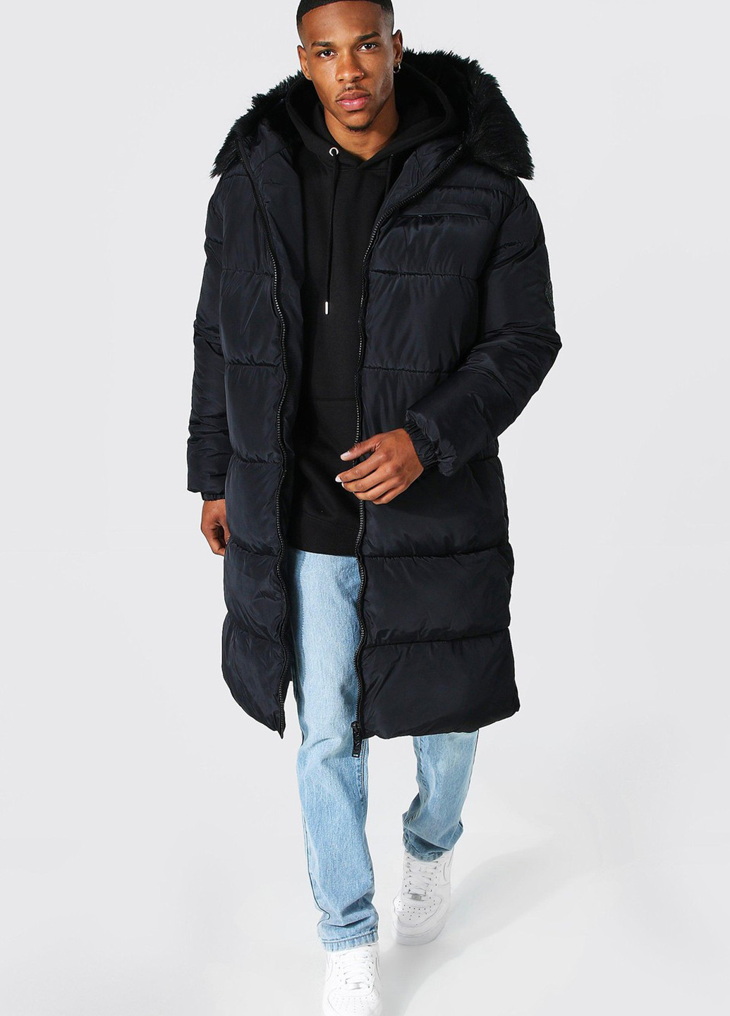 Черная демисезонная куртка Boohoo