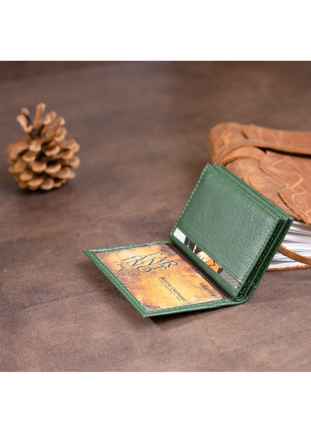 Женский кожаный кошелек-визитница 10х6,5х1 см st leather (252132684)