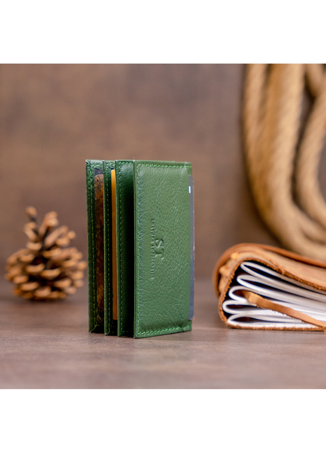 Женский кожаный кошелек-визитница 10х6,5х1 см st leather (252132684)