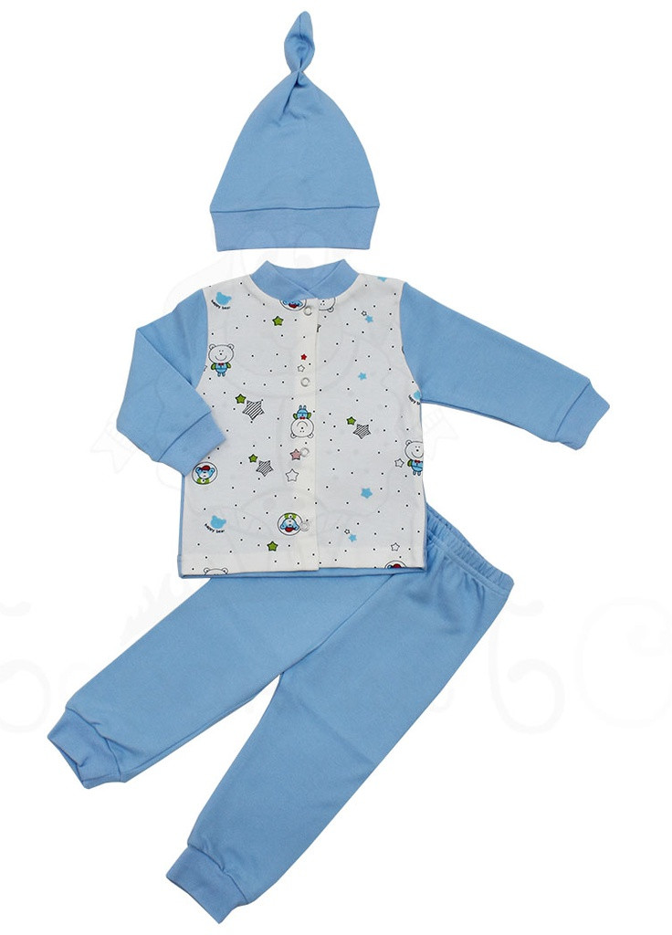 Голубой демисезонный комплект для младенцев Баранчик БО