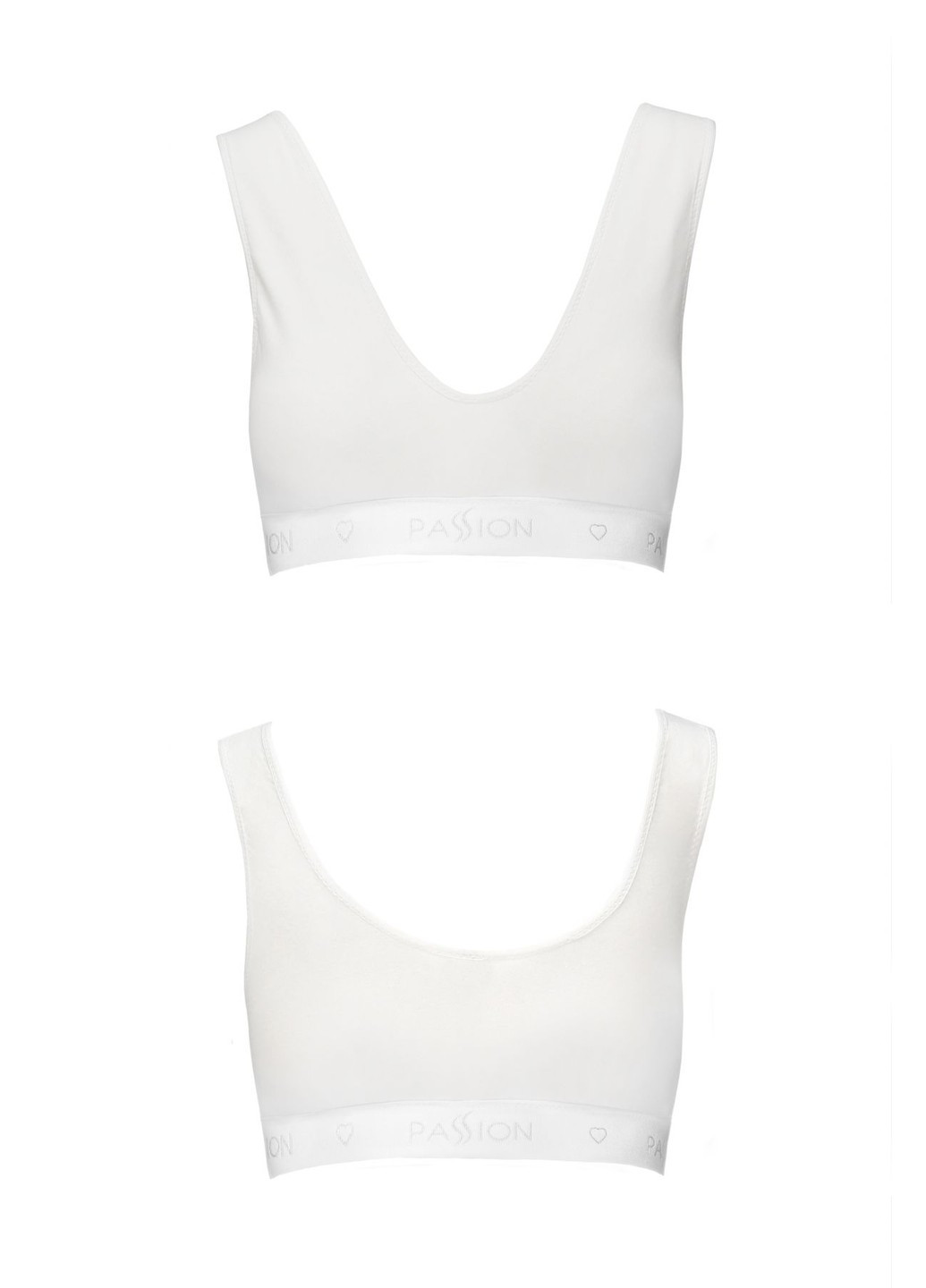 Спортивний топ з еластичної бавовни PS005 TOP white, size XL Passion (255615066)