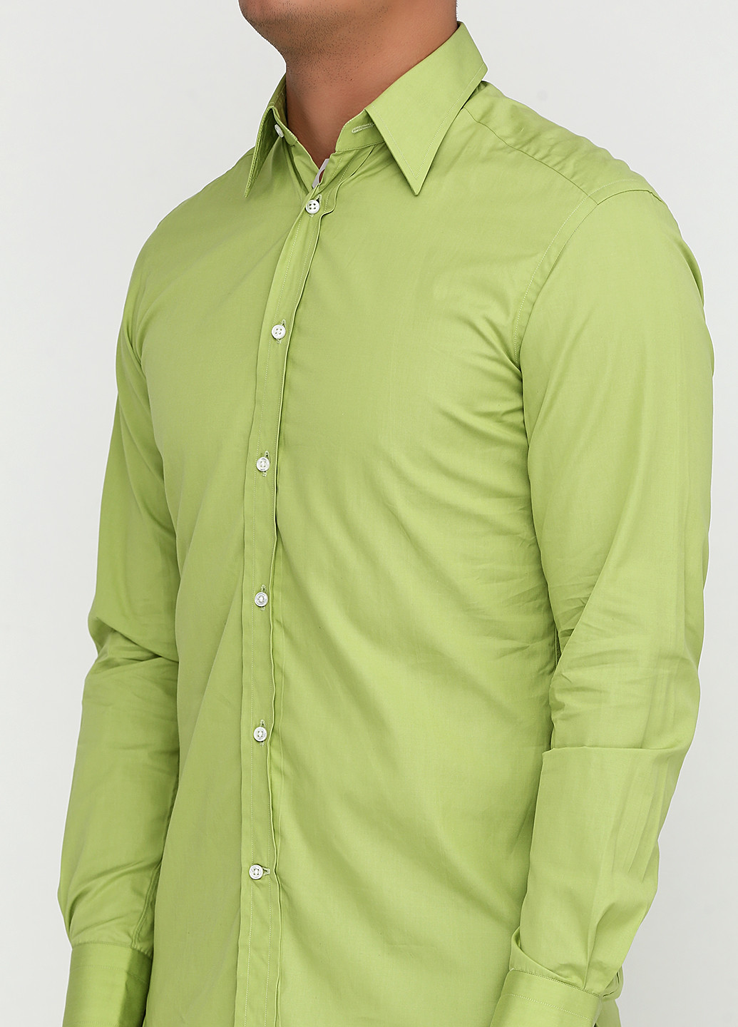 Салатовая рубашка однотонная Ralph Lauren