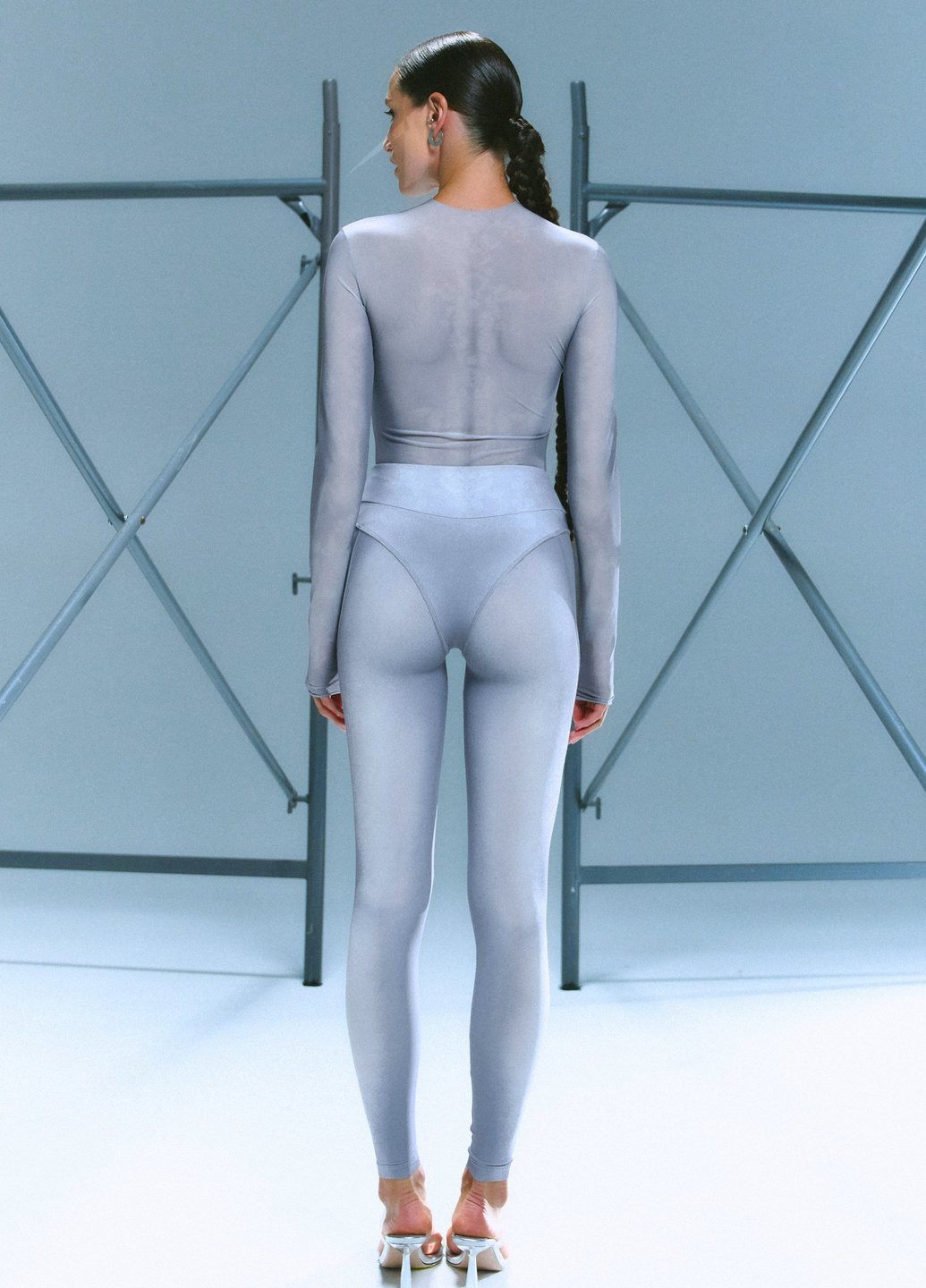 Серые демисезонные леггинсы Gepur