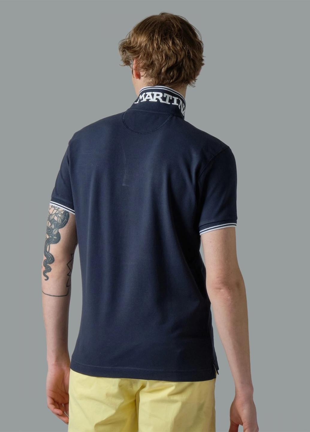 Темно-синяя футболка-поло для мужчин La Martina с логотипом
