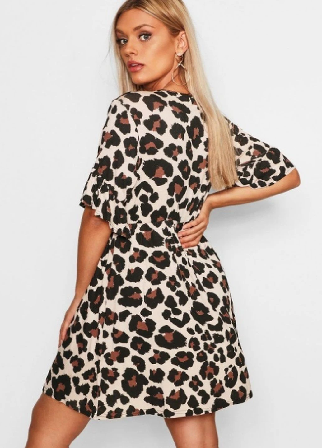 Комбінована кежуал плаття, сукня Boohoo леопардовий