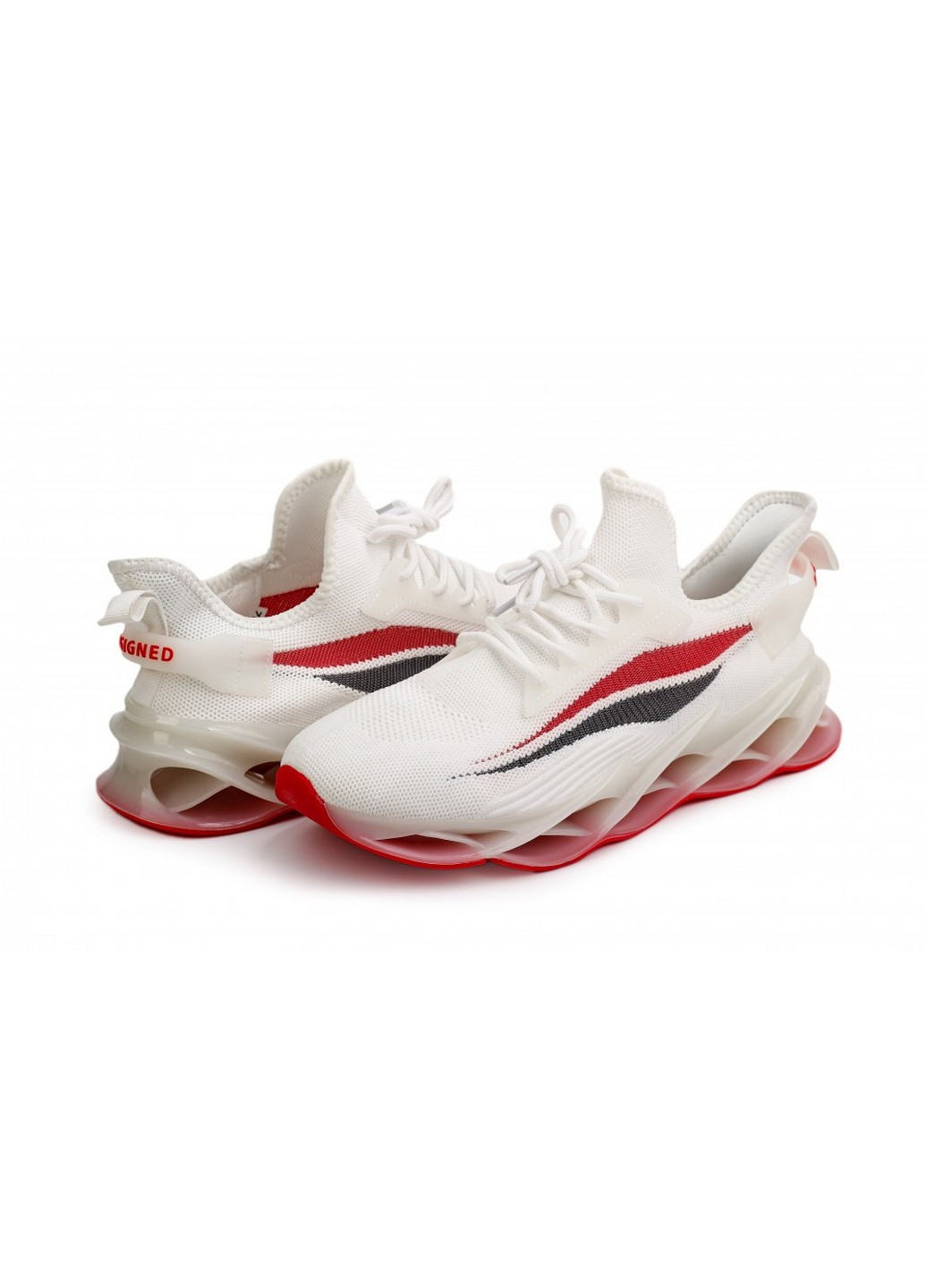 Білі Осінні кросівки g195white-red 45 білий (2000903791850) Erra