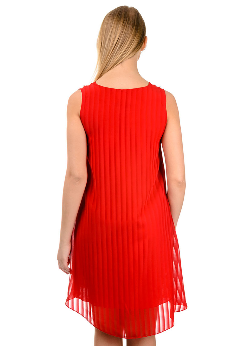 Красное кэжуал платье A.G. однотонное
