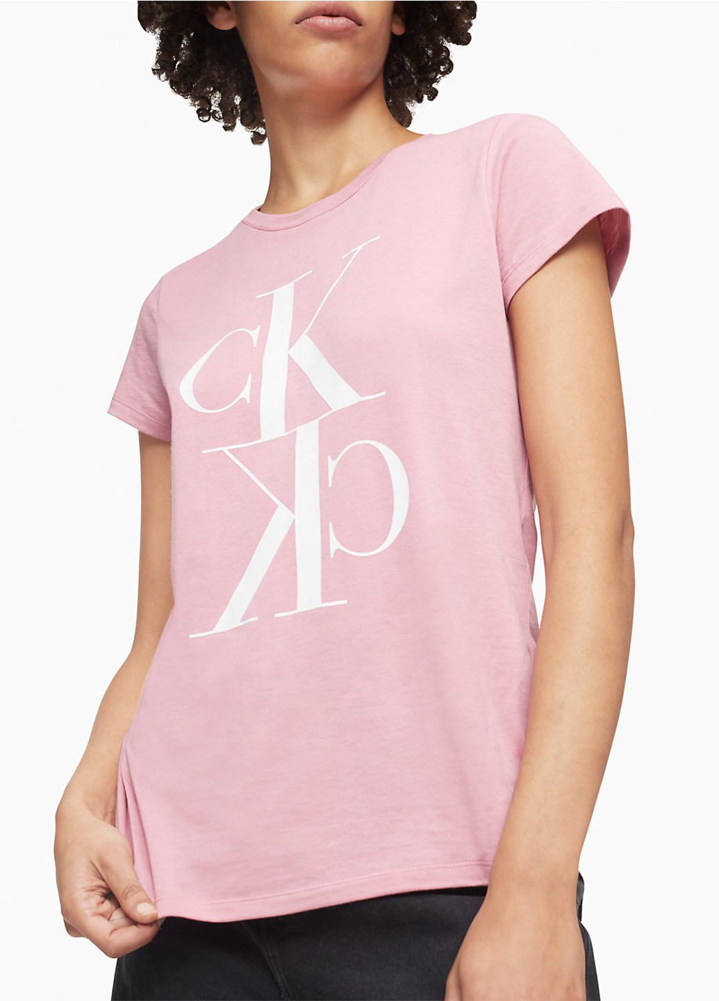 Розовая летняя футболка Calvin Klein
