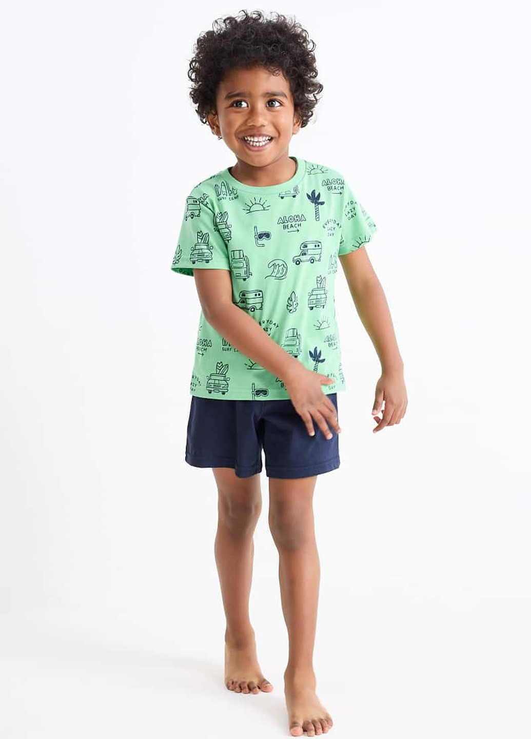 Комбінована всесезон піжама (футболка, шорти) футболка + шорти C&A