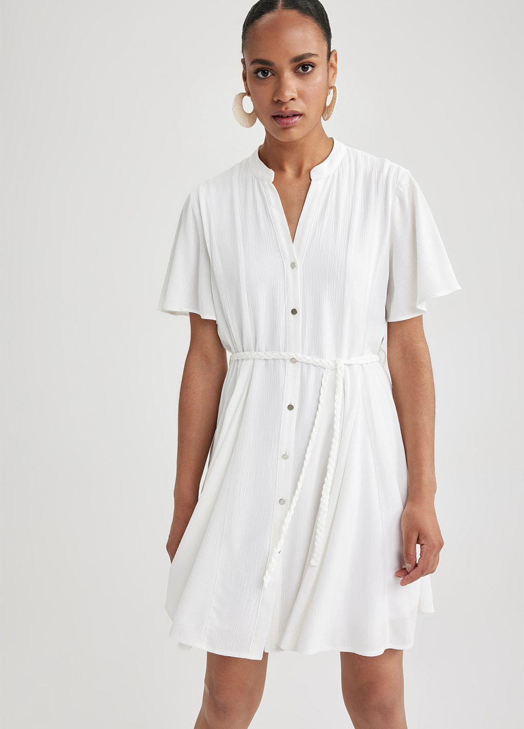 Білий кежуал сукня DeFacto однотонна