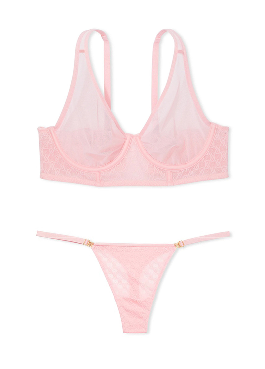 Рожевий демісезонний комплект (бюстгальтер, трусики) Victoria's Secret