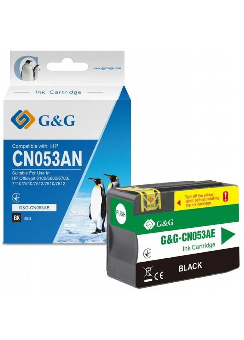 Картридж (-CN053AE) G&G HP No.932 XL Premium Black (247616150)
