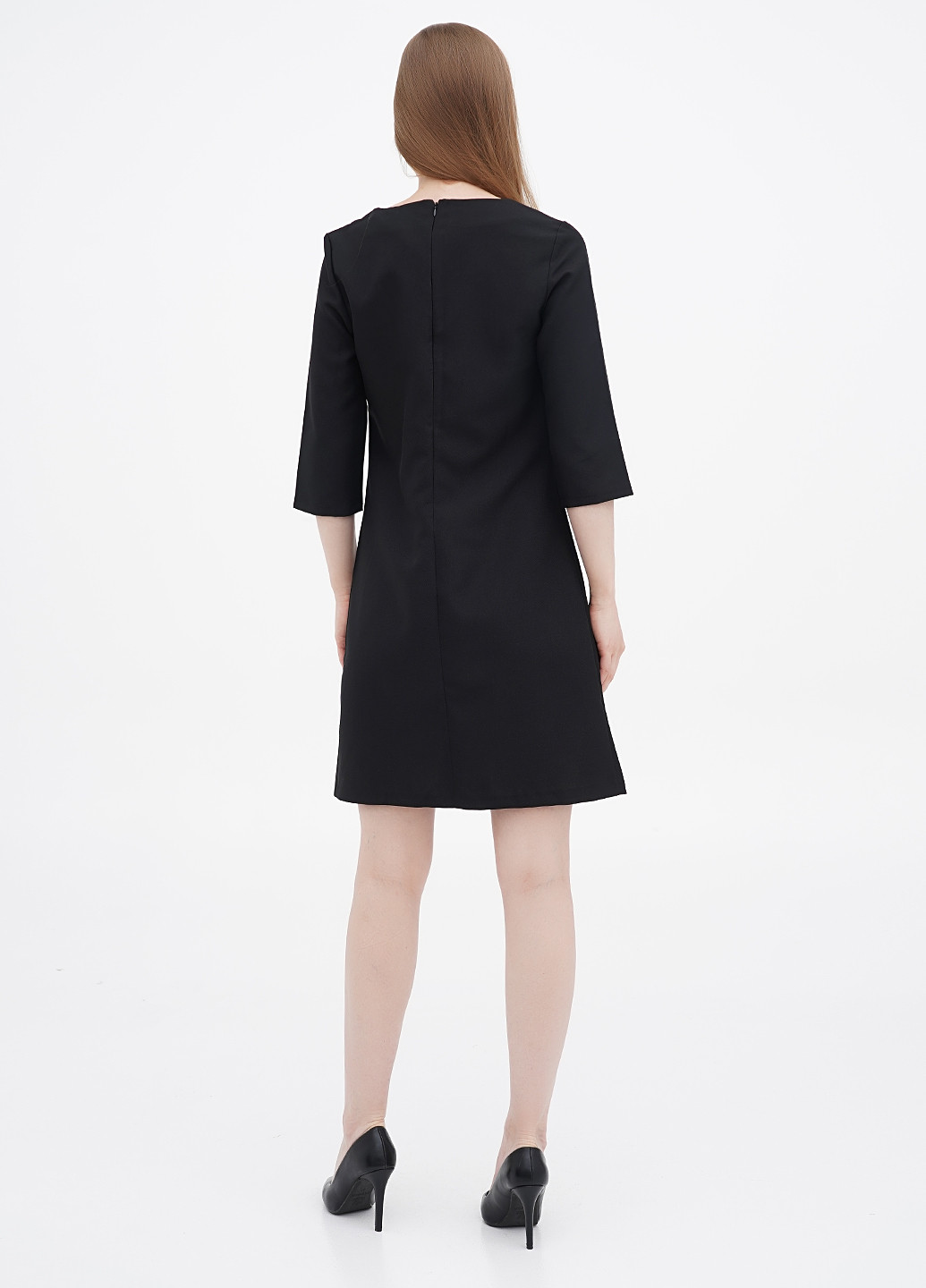 Черное кэжуал платье а-силуэт Rebecca Tatti однотонное