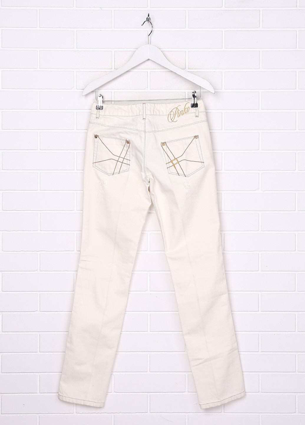Молочные демисезонные джинсы Pinko