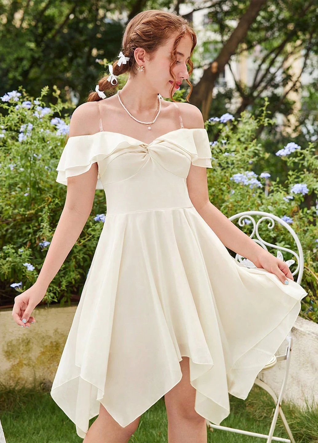 Кремова сукня SHEIN (316503548)