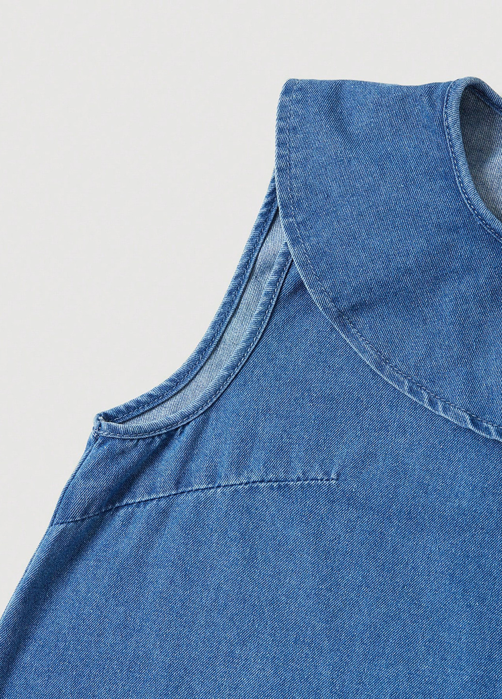 Синя джинсова сукня а-силует SHEIN однотонна