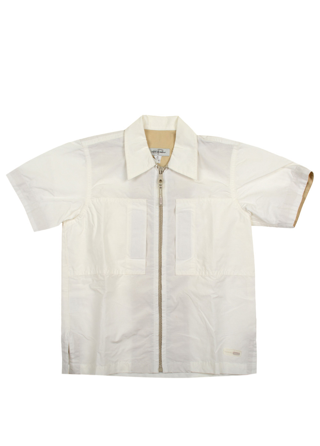 Белая кэжуал рубашка однотонная Eddie Pen с коротким рукавом