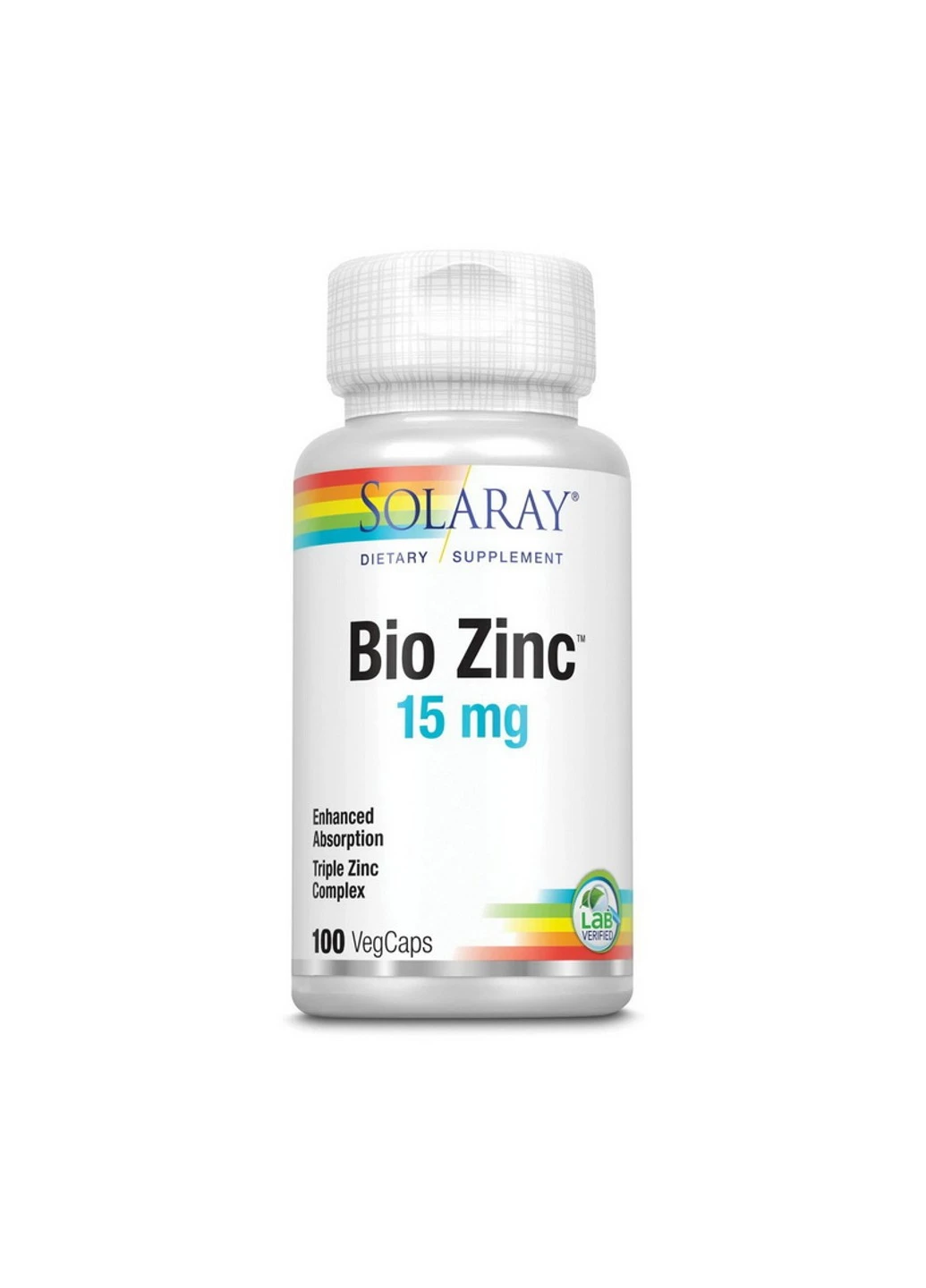 Цинк Bio Zinc 15 mg 100 капсул Solaray (255409838)