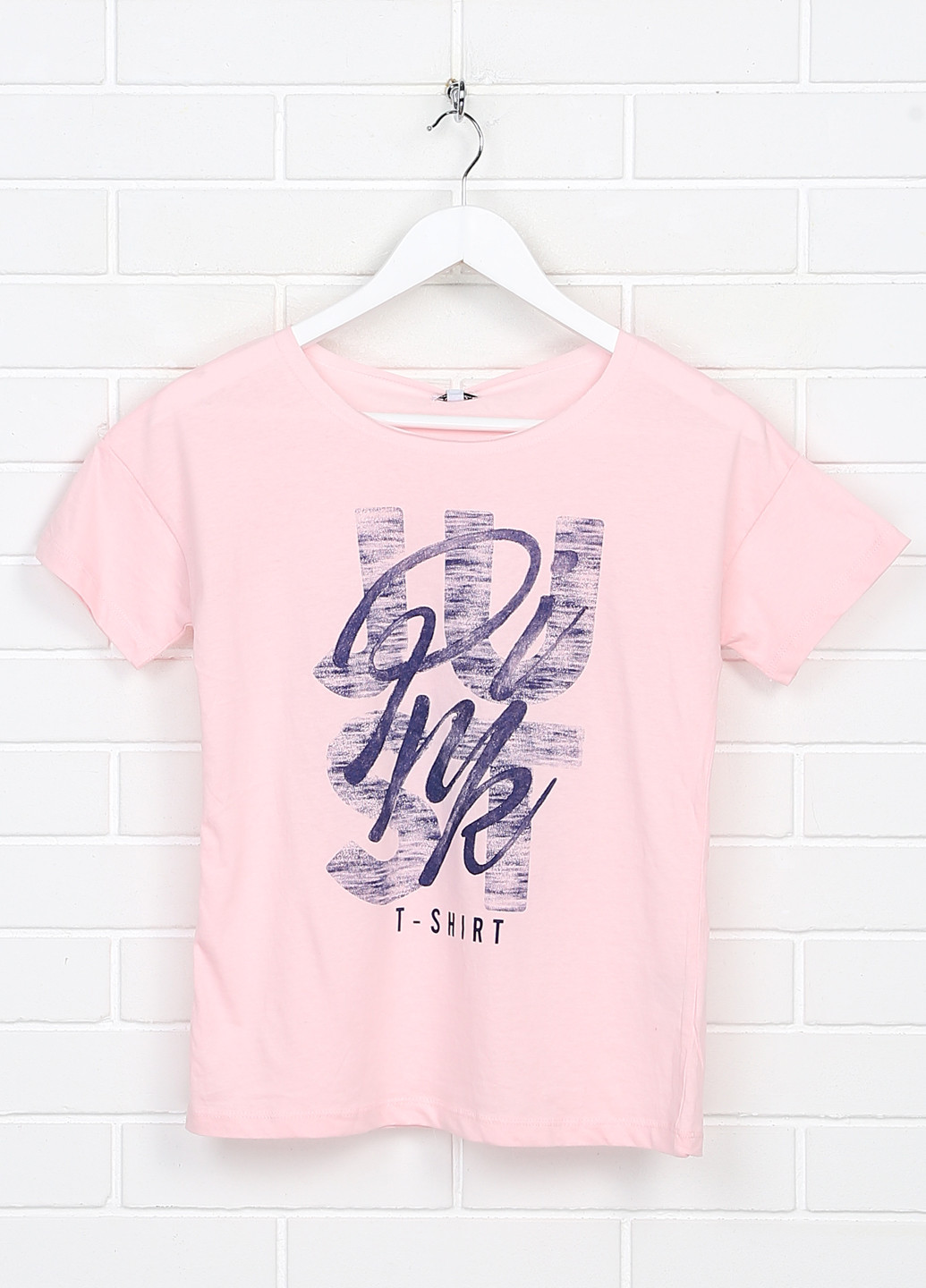 Светло-розовая летняя футболка OVS