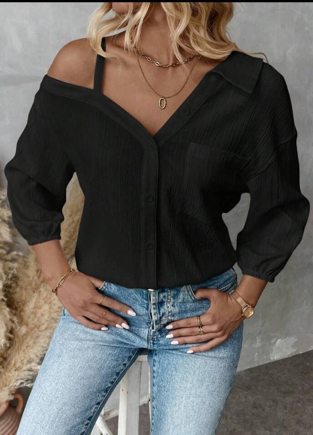 Чорна блуза No Brand