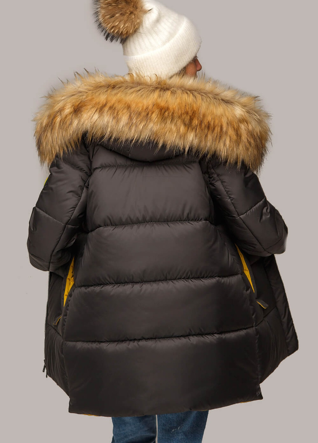 Чорна зимня куртка зимова ліза MioRichi