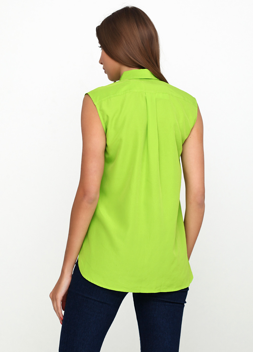 Кислотно-зеленая кэжуал рубашка однотонная Ralph Lauren