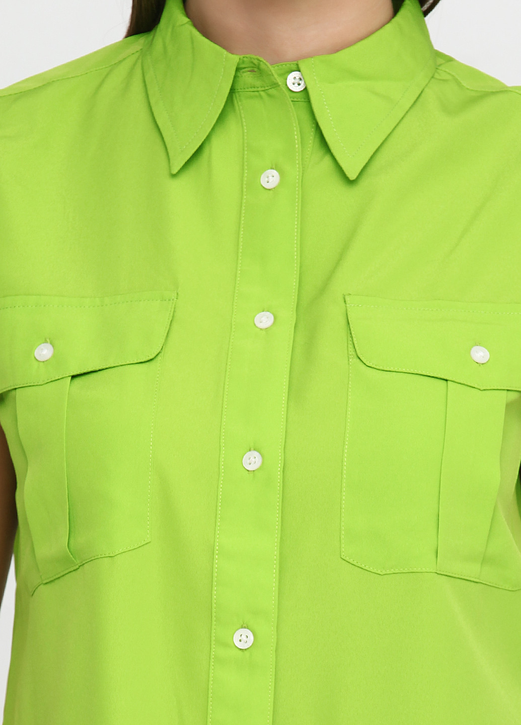 Кислотно-зеленая кэжуал рубашка однотонная Ralph Lauren
