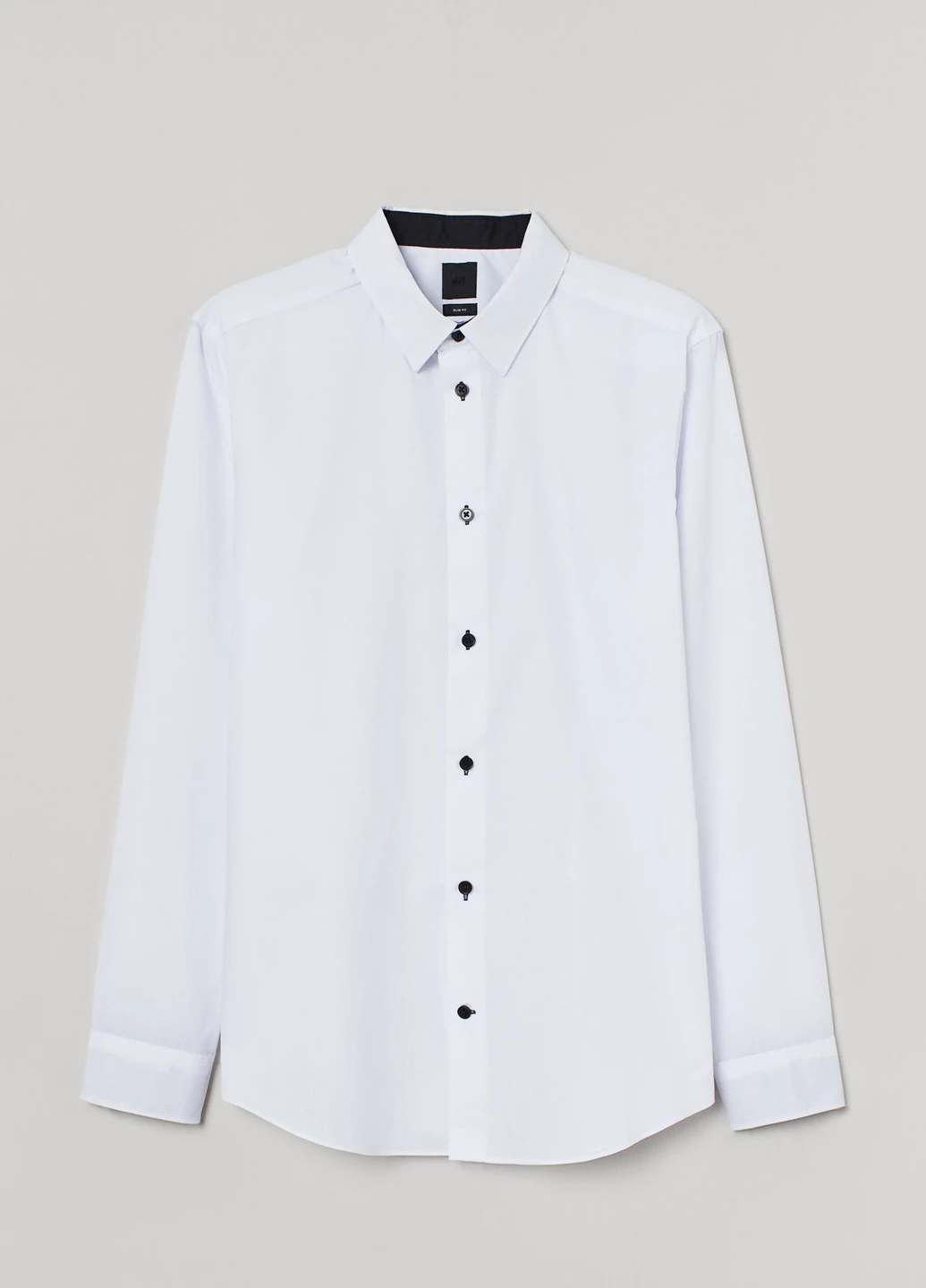 Белая рубашка однотонная H&M