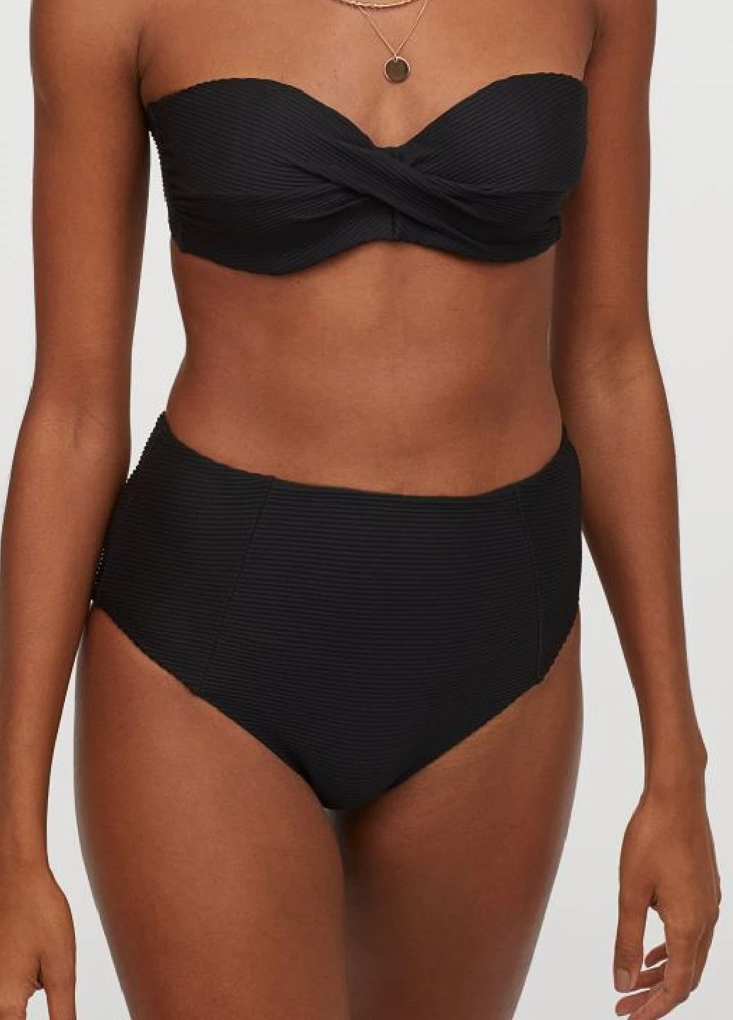 Черные купальные трусики однотонные H&M