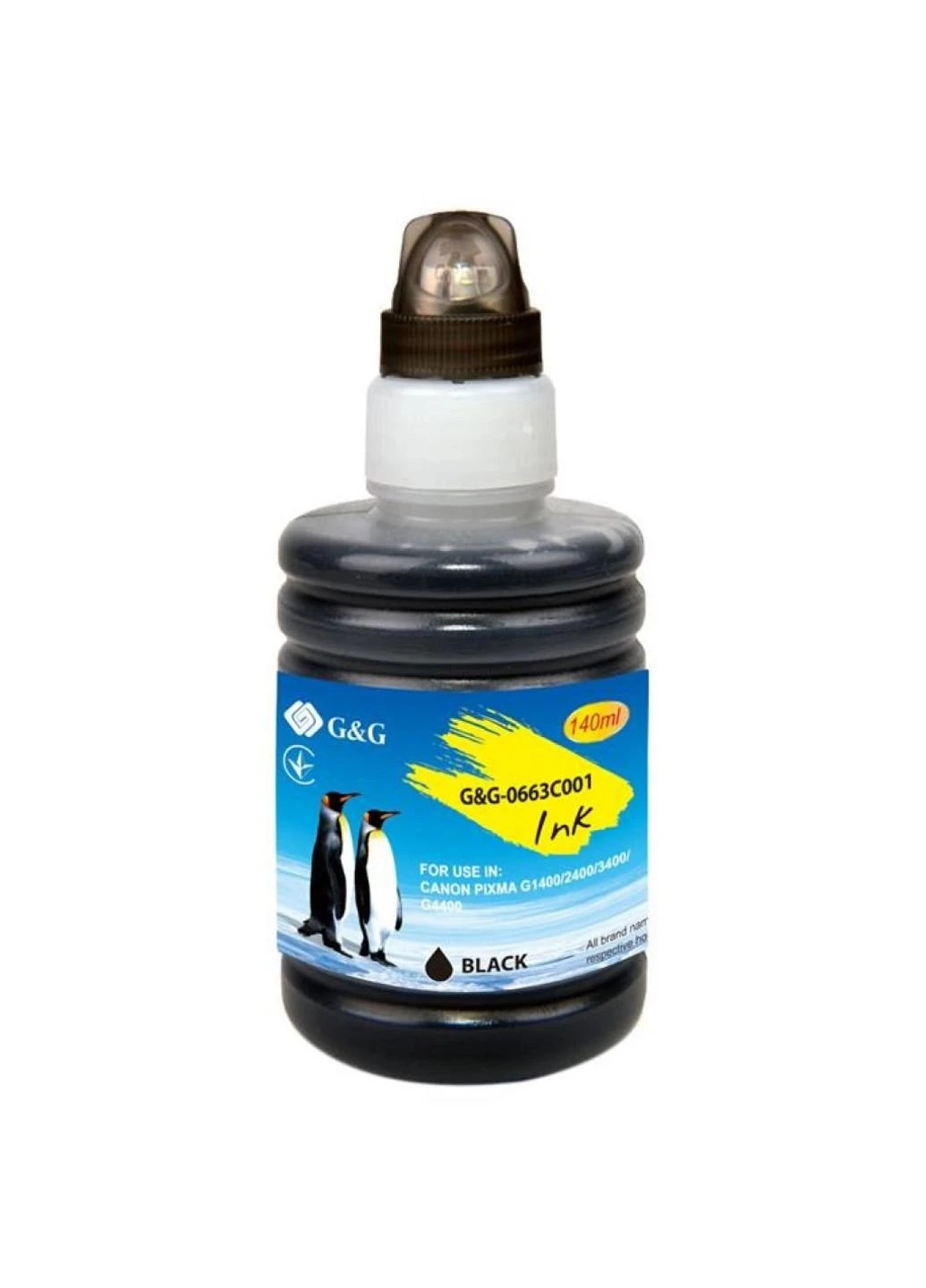 Чернила (-0663C001) G&G Canon GI-490 Black, контейнер 135ml (247485248)
