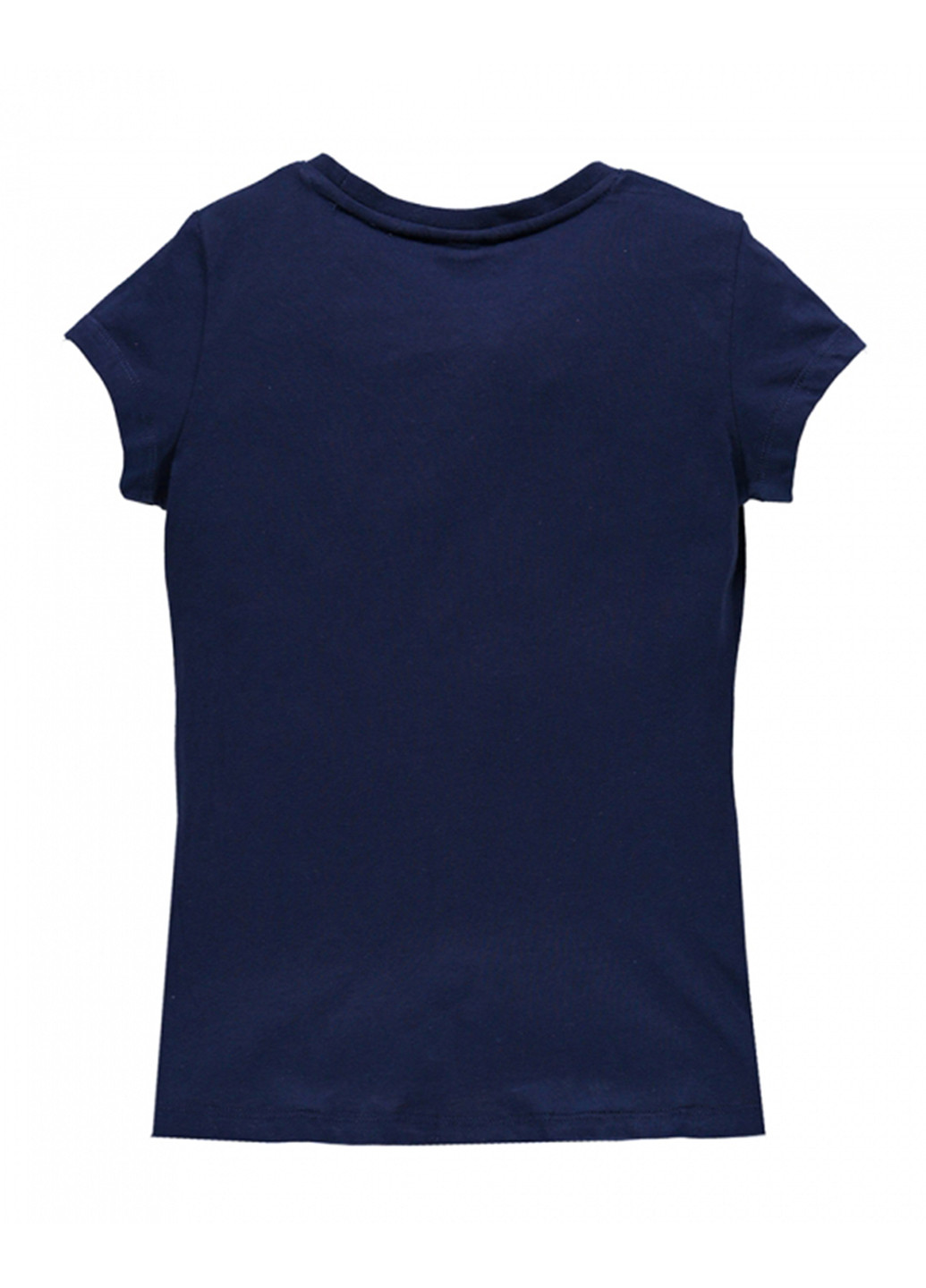 Темно-синяя летняя футболка с коротким рукавом MEK