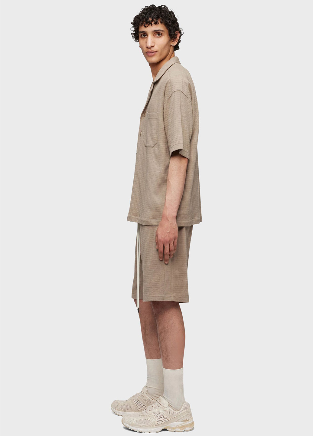 Светло-коричневая кэжуал рубашка однотонная Drykorn