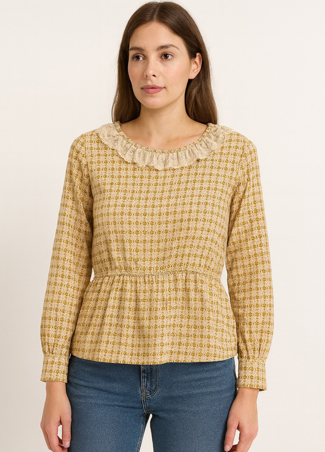 Бежева блуза Sassofono